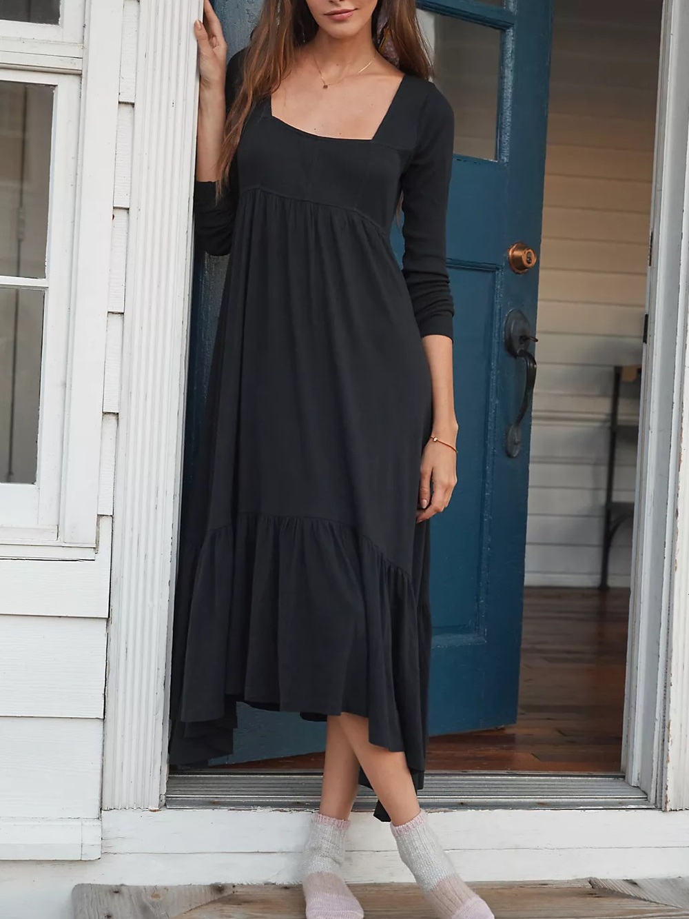 Anthropologie Seamed Midi Dress